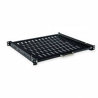 Полиця висувна 19", 400 мм глибина (400.600 мм кріплення), чорна.
