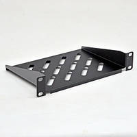 Полиця консольна 10", 160 мм, 1U, чорна.