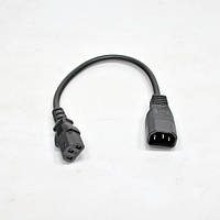 Шнур живлення (С13-C14), 0.75 мм2, 0.3м