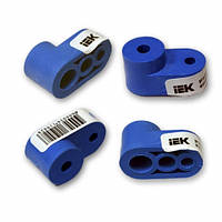 Ізолятор мідної шини кутовий, синій.