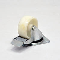 Колесо до шаф поліамід (d80) на майданчику зі стопором 150 кг/колесо.