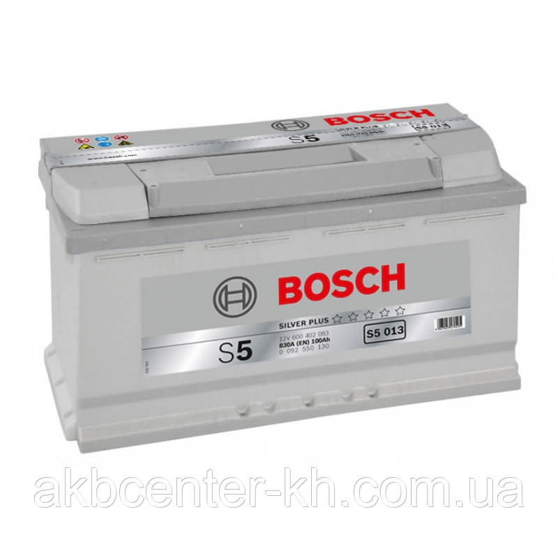 Акумулятор автомобільний BOSCH 6CT-100 S5 R 830A, фото 1