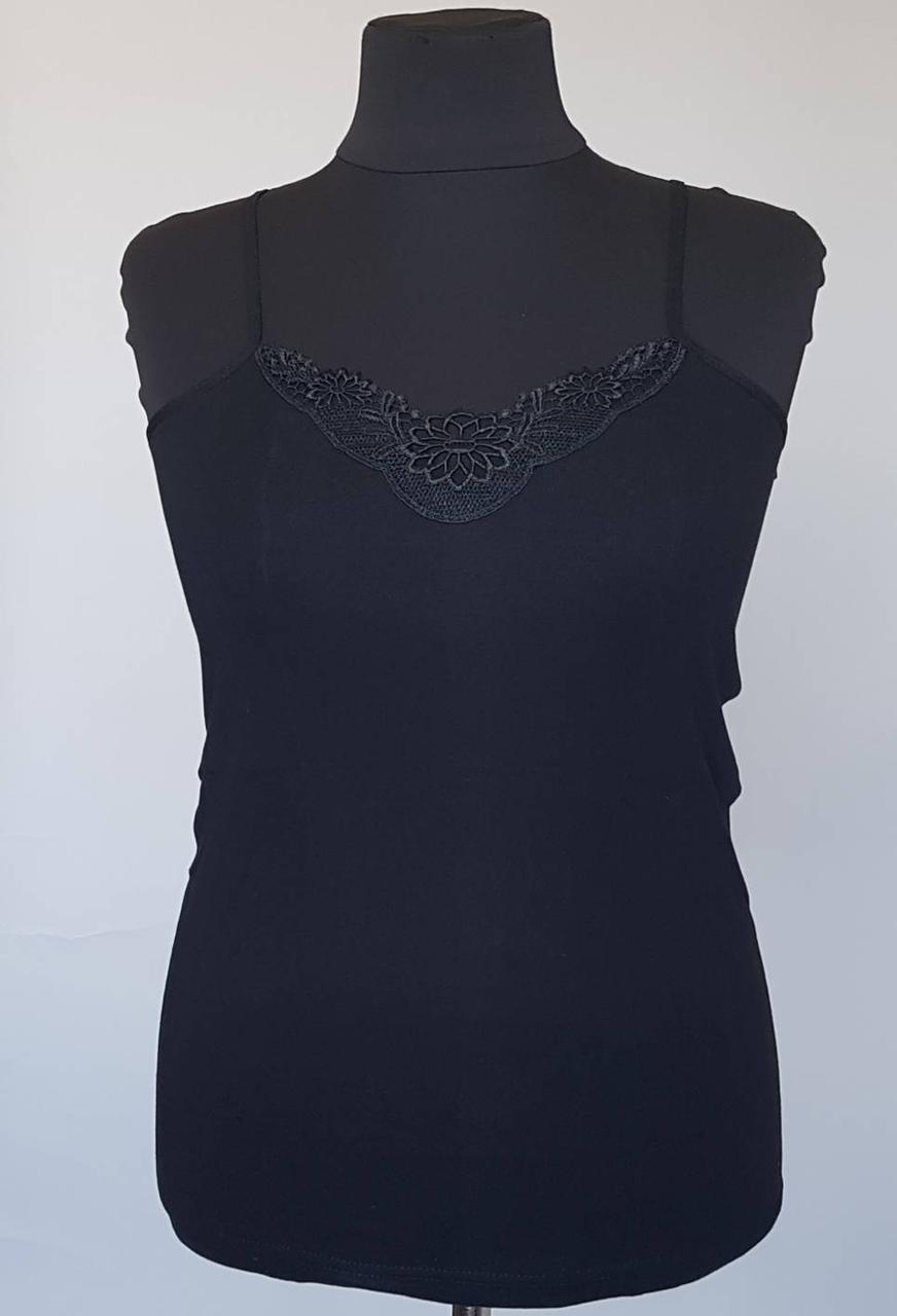 Жіноча майка з мереживом на тонких бретелях (S-2XL), фото 1