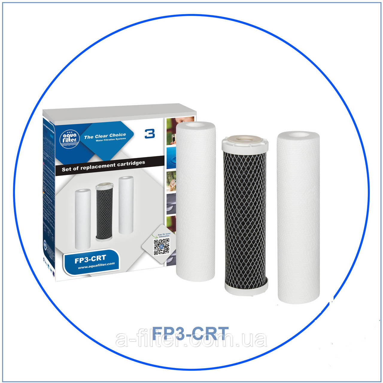 Комплект змінних картриджів для систем під мийку та систем зворотного осмосу FP3-CRT, фото 1