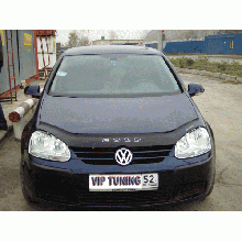 Дефлектор капоту, мухобойка VW Golf-5 з 2003 р. в. \ VW Jetta c 2005 р. у VIP