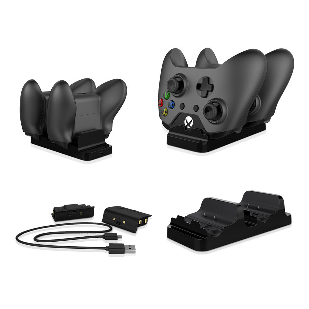 Док-станція з двома акумуляторами для зарядки джойстиків Xbox One (уцінка - м'ята упаковка)