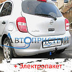 Фаркоп - Nissan Micra (K13) Хетчбек (2010-) з'ємний на 2 болтах