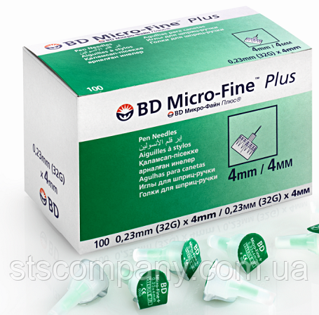 Голки BD Micro-Fine+ «МікроФайн» 4 мм 100 шт.