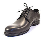 Дербі класичні чорні туфлі шкіряні чоловіче взуття великиго розміру Rosso Avangard Solder Uomo Grey Line BS, фото 4