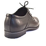 Дербі класичні чорні туфлі шкіряні чоловіче взуття великиго розміру Rosso Avangard Solder Uomo Grey Line BS, фото 6