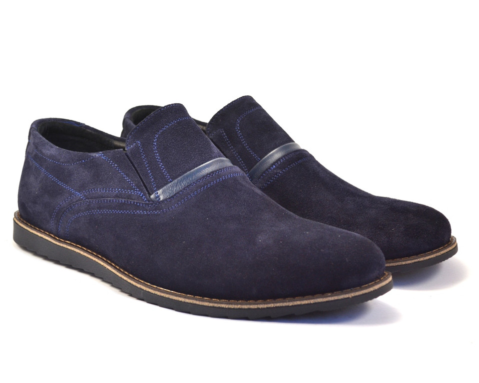 Туфлі чоловічі на резинці нубук комфорт на кожен день взуття великих розмірів Rosso Avangard BS Persona RBN, фото 1