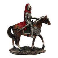 Каменная статуэтка Рыцарь с копьем на лошади