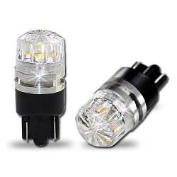 Світлодіодна Автолампа жовта (Yellow) T10 2W  (85Lm) Crystal lens (Precision)