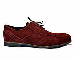 Бордові туфлі замшеві чоловіче взуття великих розмірів Rosso Avangard BS Felicite Marsala Vel колір марсала, фото 2
