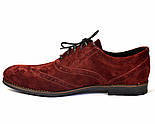 Бордові туфлі замшеві чоловіче взуття великих розмірів Rosso Avangard BS Felicite Marsala Vel колір марсала, фото 3