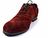 Бордові туфлі замшеві чоловіче взуття великих розмірів Rosso Avangard BS Felicite Marsala Vel колір марсала, фото 6