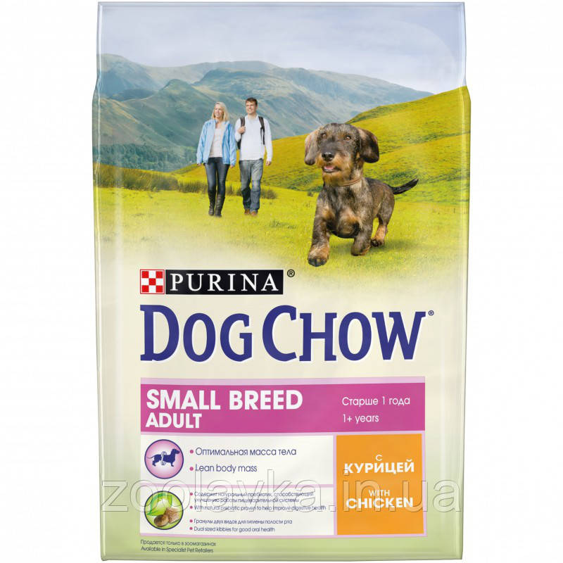 Сухий корм Purina Dog Chow для дорослих собак дрібних порід, курка 7.5 кг