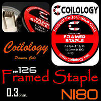 C126 Coilology Framed Staple Prebuilt Coil 0,3 ohm. Нихром Ni80. Готовая спираль.