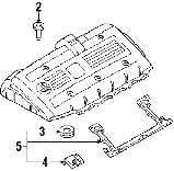 Кліпса декор накладки двигуна BMW E87/ E90, E91, E92, E93 / E60, Е61 / E63, E64 / E65, E66 / Z4, фото 2
