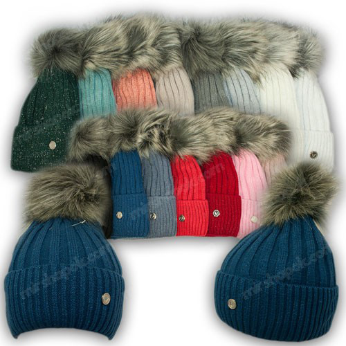 ОПТ В'язана шапка для дівчинки, р. 52-54 (5 шт./набір), фото 1