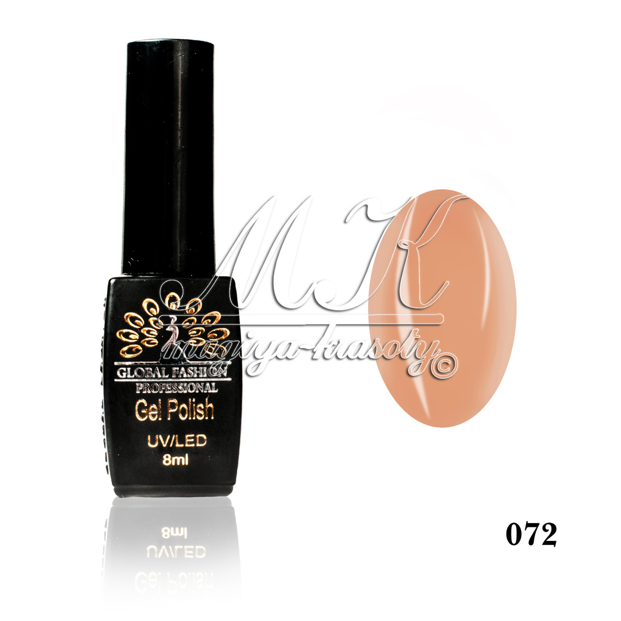 Гель лак Global Fashion, Gel Polish 8ml 072
