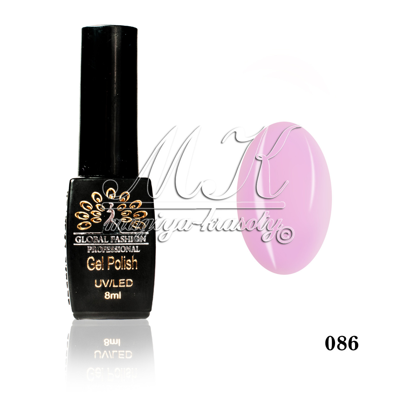 Гель лак Global Fashion, Gel Polish 8ml 086