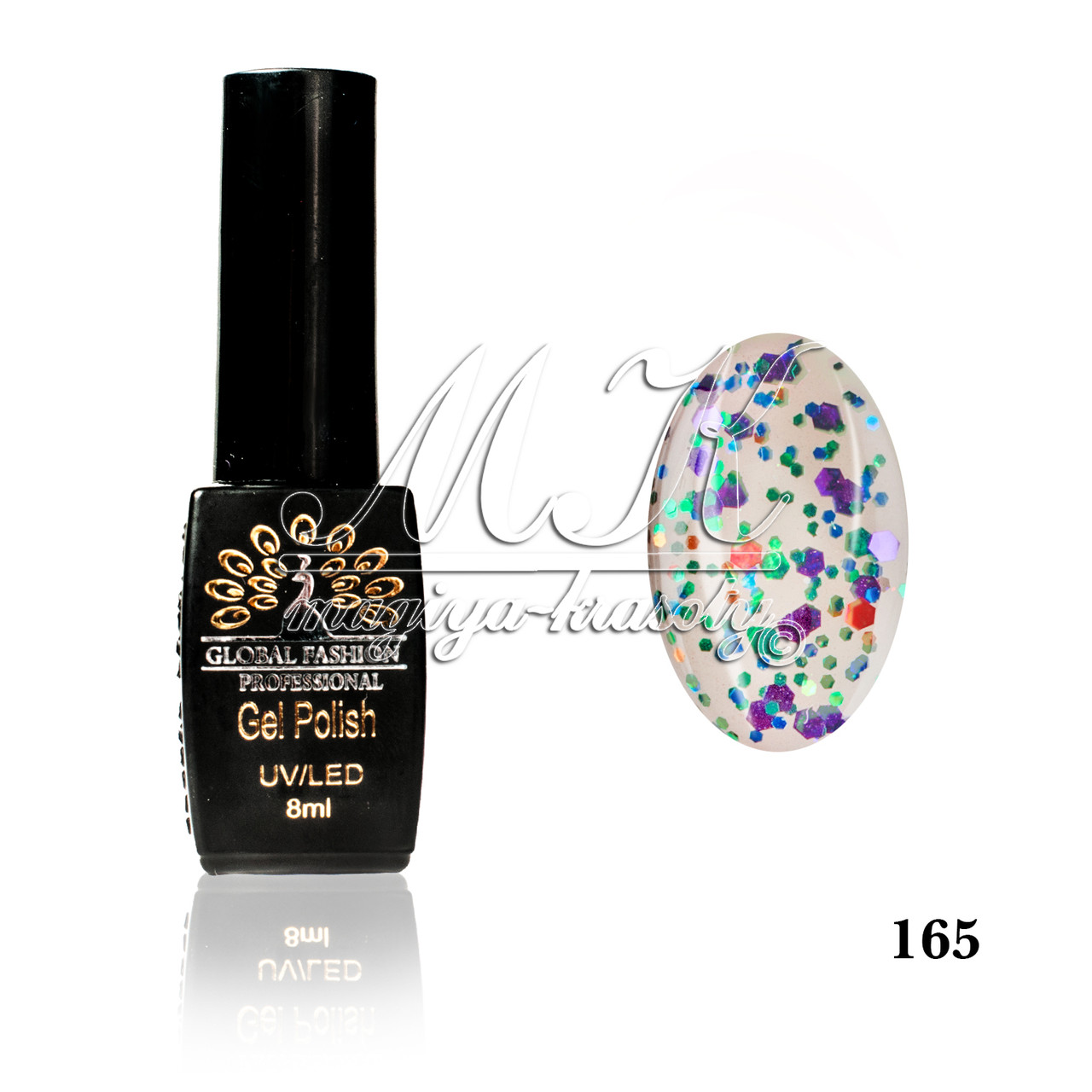 Гель лак Global Fashion, Gel Polish 8ml 165