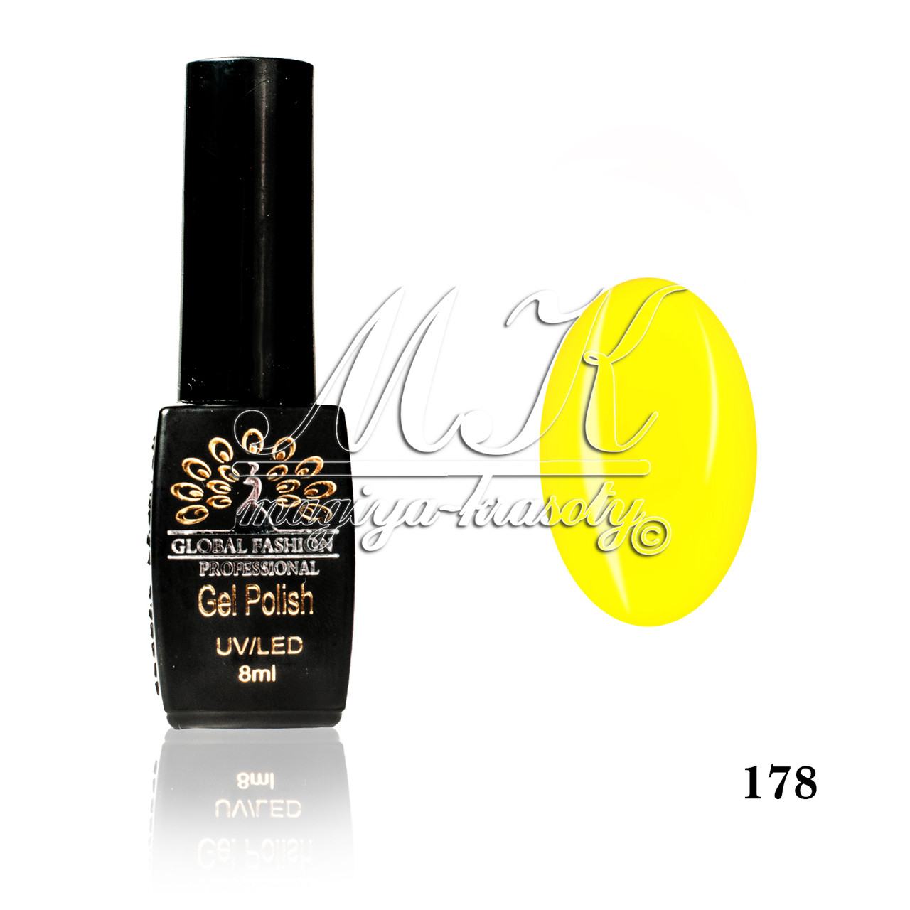 Гель лак Global Fashion, Gel Polish 8ml 178