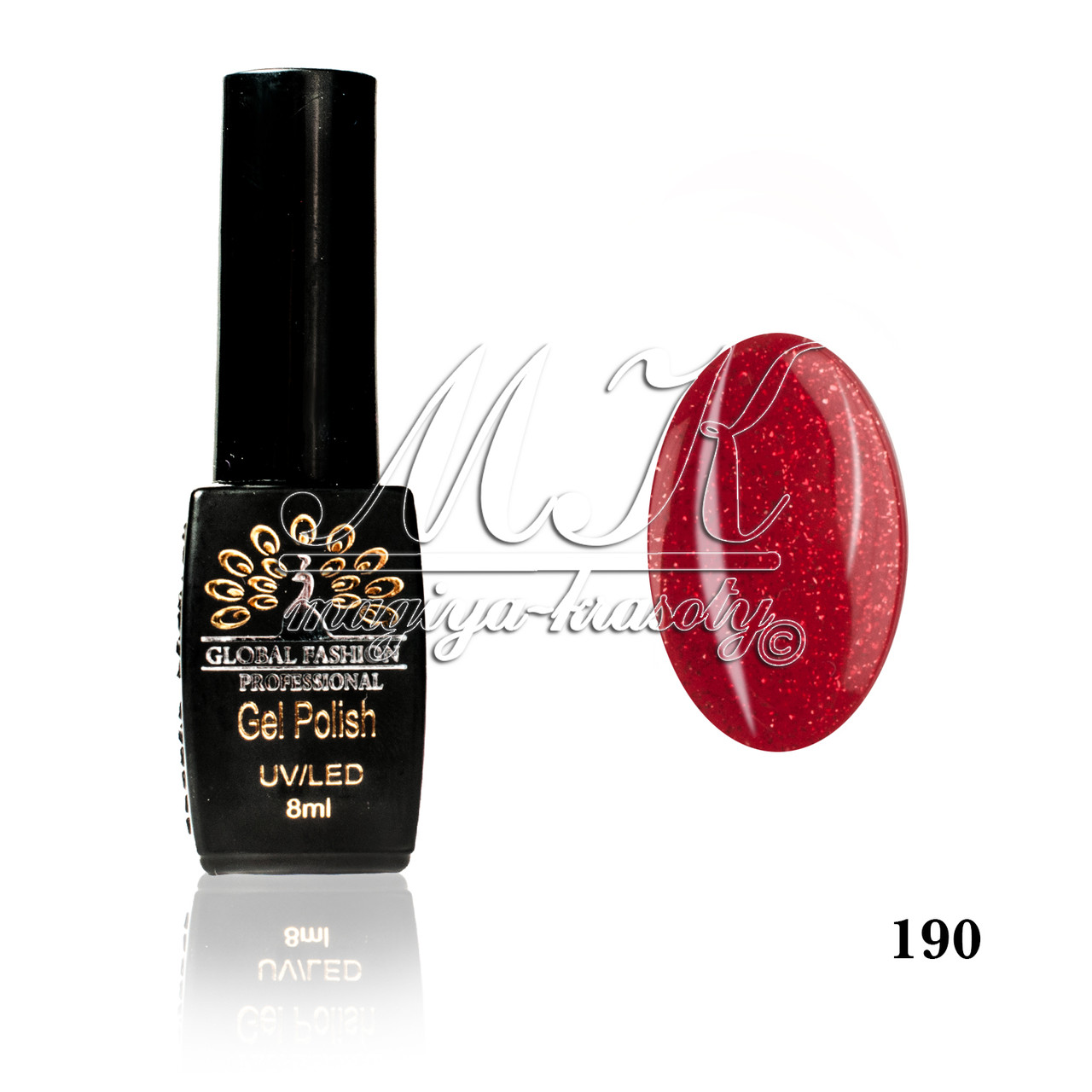 Гель лак Global Fashion, Gel Polish 8ml 190