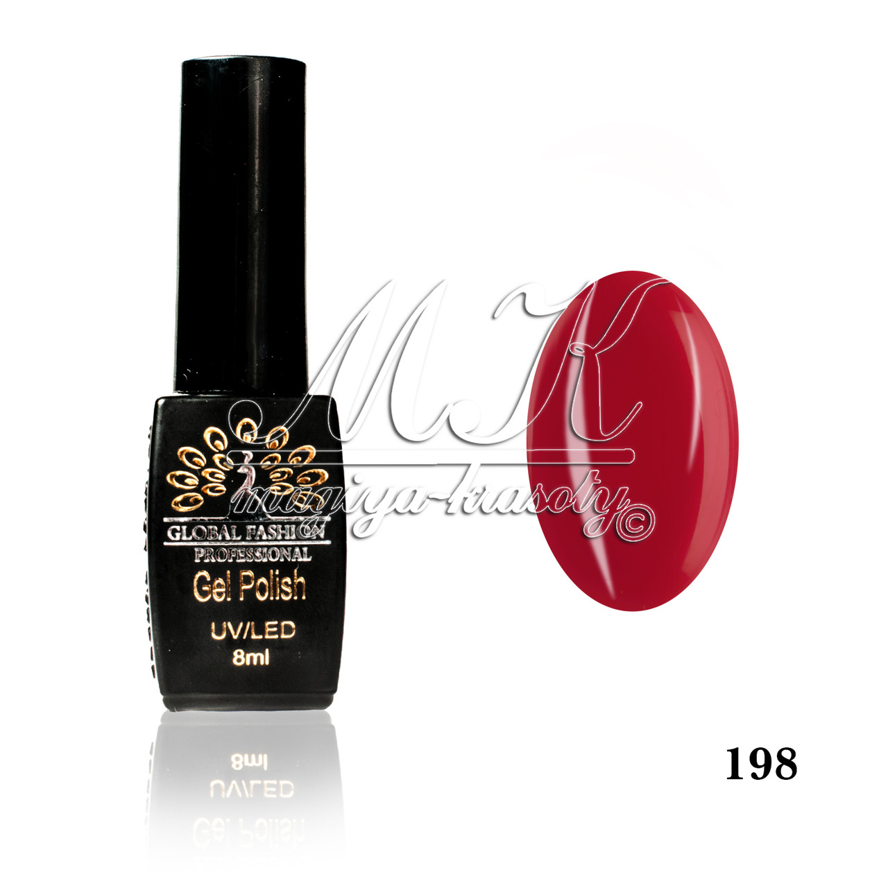 Гель лак Global Fashion, Gel Polish 8ml 198