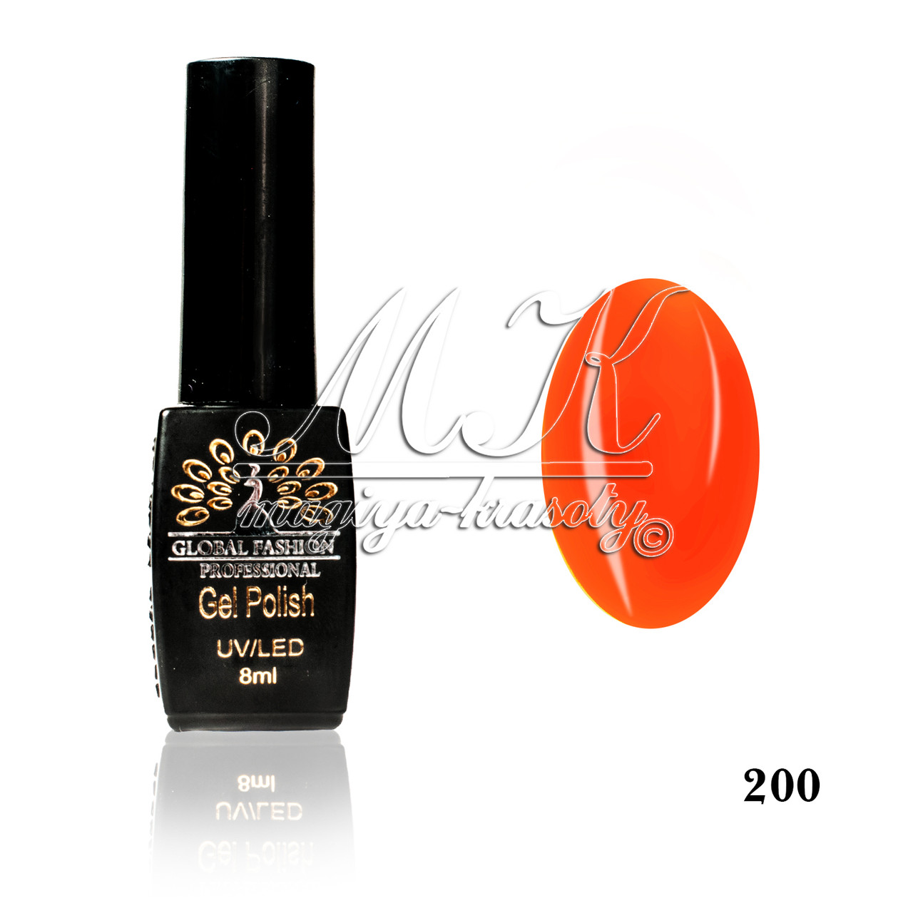 Гель лак Global Fashion, Gel Polish 8ml 200