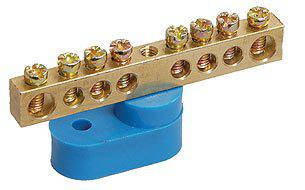 Шина N "ноль" на одному кутовому ізол ШНІ-6х9-24-У1-C IEK