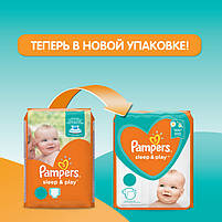 Підгузники дитячі Pampers Sleep&Play Midi 3 (4-9 кг) Jumbo Pack 78 шт, фото 3