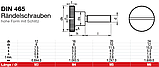 DIN 465 : гвинт натискний високий з прямим шліцом, нержавіюча сталь А2 (AISI 304), фото 2