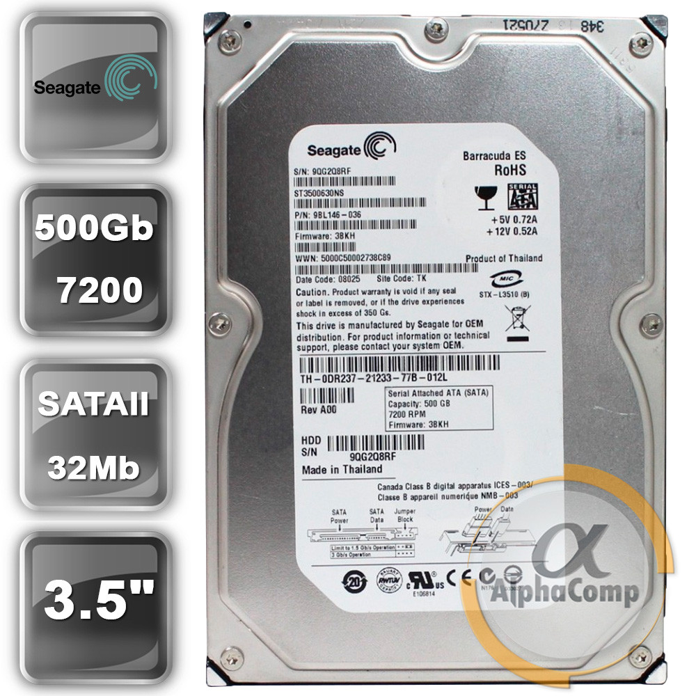 Жорсткий диск 3.5" 500 Gb Seagate ST3500320NS (32Mb/7200/SATAII) БУ