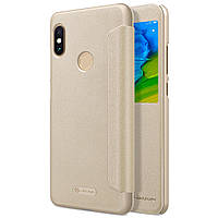 Nillkin XIAOMI RedMi Note 5/ Note 5 Pro Gold NEW LEATHER CASE чохол - книжка