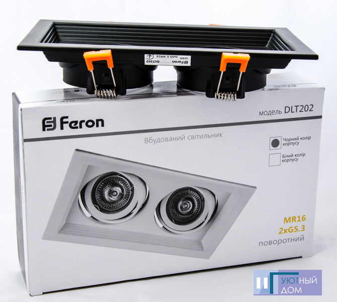 Світильник вбудований Feron DLT202 MR16 G5.3 чорний