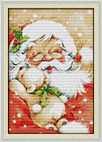 Санта Клаус K543/2 Набір для вишивання крестиком з печаттю на тканині 14ст