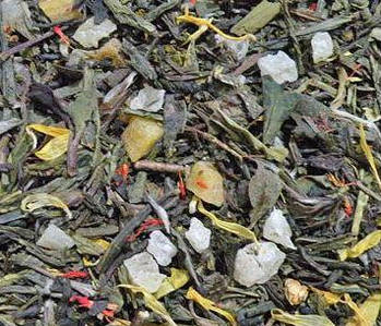 Зелений ароматизований чай 8 скарбів Шаоліня 100 г