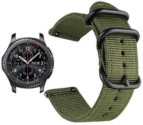 Нейлоновий ремінець Primo Traveller для годинника Samsung Gear S3 Classic SM-R770 / Frontier RM-760 - Army Green