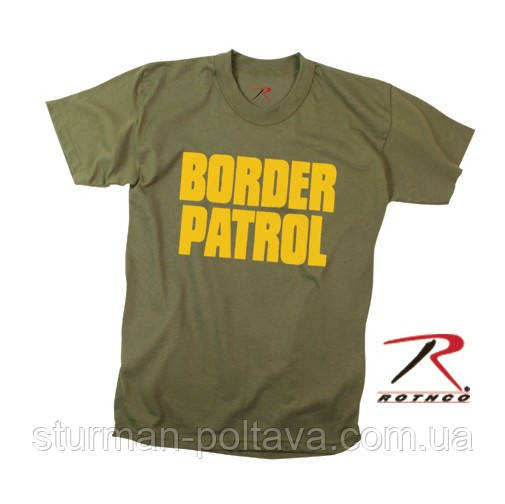 Футболка олива прикордонний пост border patrol ROTHCO