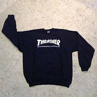 Світшот чорний демісезонний TRASHER skateboard magazine Чоловічий светр з логотипом Трешер Магазин Пуловер