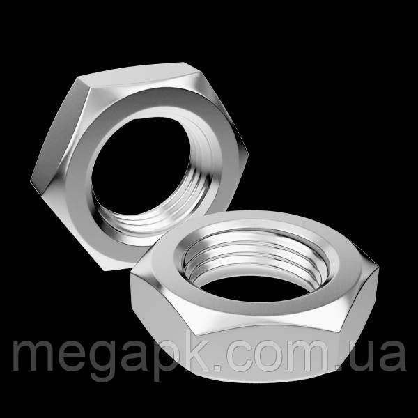 Гайки М39 високоміцні низькі ГОСТ 5916, DIN 936 клас міцності 8.0, 10.0.