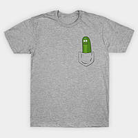 Футболка Rick and Morty сіра чоловіча, жіноча, підліткова з принтом Рік і Морті, Трикотаж ТОП Якість, хб
