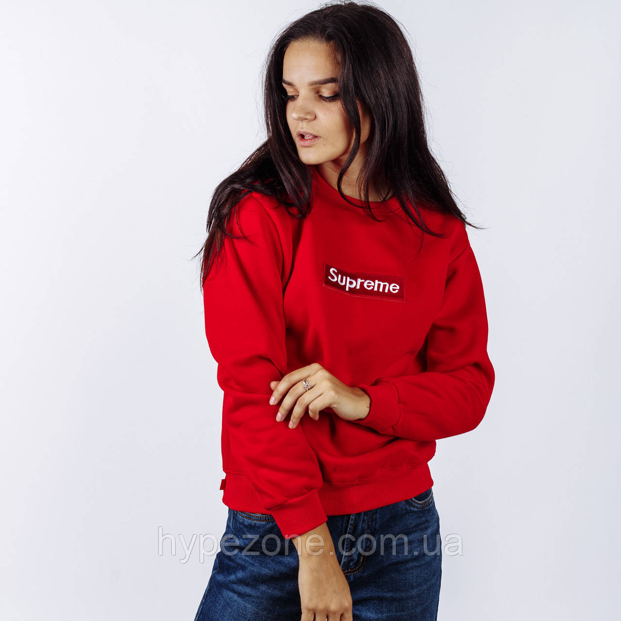 Світшот Supreme Жіночий | Світшот Супрім червоний