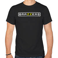 Футболка Brazzers чорна з логотипом, унісекс (чоловіча,жіноча,дитяча)