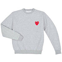 Свитшот Comme des garcons | Свитшот CDG серый | серый с логотипом,унисекс (мужской,женский,детский)"" В стиле