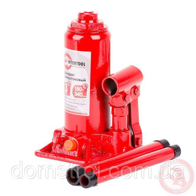 Домкрат "стовпчик" одноштоковий 3 т INTERTOOL GT0022