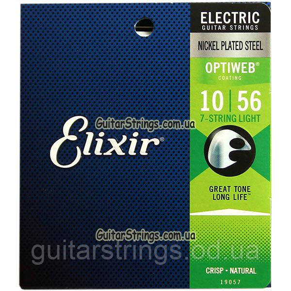Струни Elixir 19057 Optiweb Nickel Plated Steel 7-String Light 10-56