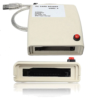 Картридер PCMCIA ― USB 2.0 (#2) ATA card SANDISK HITACHI SILICONTECH SHARP PANASONIC FUJITSU SMART WHITE ELECT